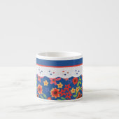 Benutzerdefinierte Retro-Blumen, Espresso-Tasse mi Espressotasse (Vorderseite)