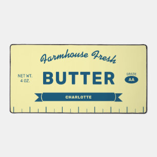 Benutzerdefinierte Retro-Butter-Stick-Gelb-Schreib Schreibtischunterlage