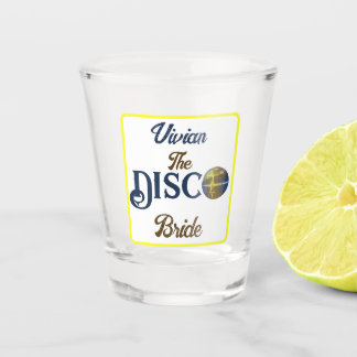 Benutzerdefinierte Retro-Disco-Junggesellinnenabsc Schnapsglas