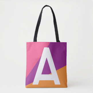 Benutzerdefinierte Retro-Farbblock-Monogramm-Tasch Tasche