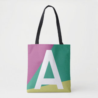 Benutzerdefinierte Retro-Farbblock-Monogramm-Tasch Tasche