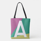 Benutzerdefinierte Retro-Farbblock-Monogramm-Tasch Tasche (Rückseite)