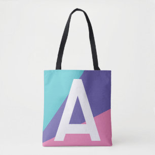 Benutzerdefinierte Retro-Farbblock-Monogramm-Tasch Tasche