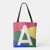 Benutzerdefinierte Retro-Farbblock-Monogramm-Tasch Tasche (Rückseite)