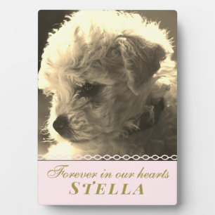 Benutzerdefinierte Retro-Foto-Hund-Verlust-Spruch- Fotoplatte