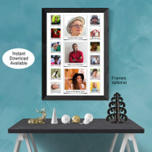 Benutzerdefinierte Retro-FotoCollage und Text