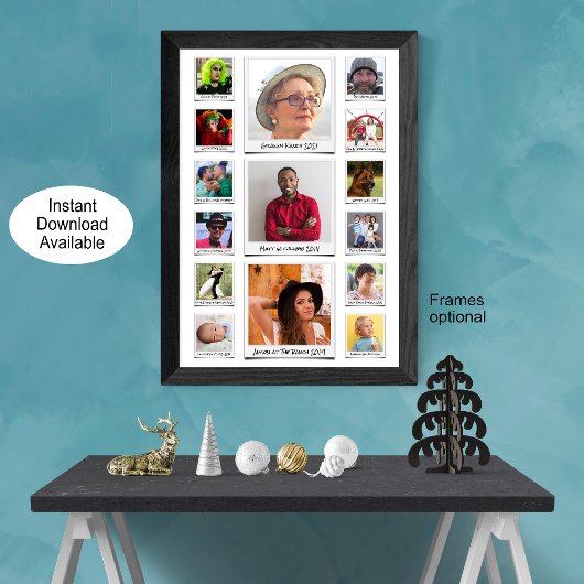 Benutzerdefinierte Retro-FotoCollage und Text Poster