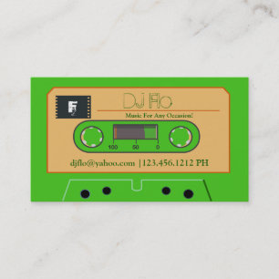 Benutzerdefinierte Retro-Kassette DJ-Geschäftskart Visitenkarte