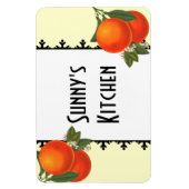Benutzerdefinierte Retro-Kisten-Kunst Orangen Magn Magnet (Vertikal)
