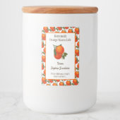 Benutzerdefinierte Retro-Orangen-Muster-Lebensmitt Lebensmitteletikett (Vorderseite)