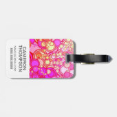 Benutzerdefinierte Retro-Runden des Fotos Gepäckanhänger (Rückseite horizontal)