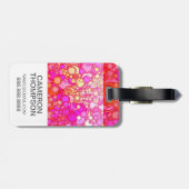 Benutzerdefinierte Retro-Runden des Fotos Gepäckanhänger (Rückseite horizontal)