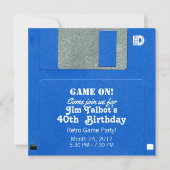 Benutzerdefinierte Retro-Spiel Geburtstag Einladun Einladung (Vorderseite)