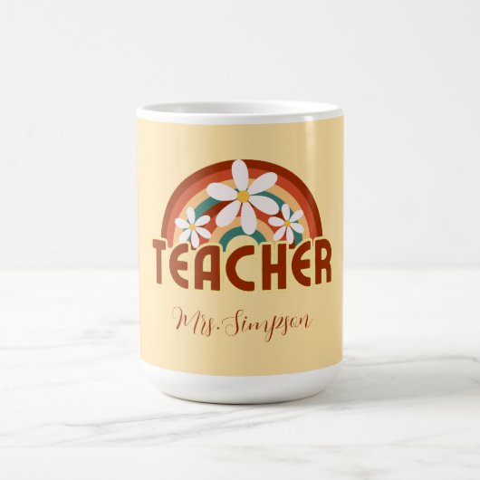 Benutzerdefinierte Retro-Tasse mit Namen Kaffeetasse (Mittel)