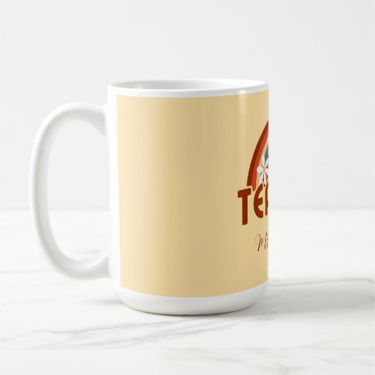 Benutzerdefinierte Retro-Tasse mit Namen Kaffeetasse (Links)