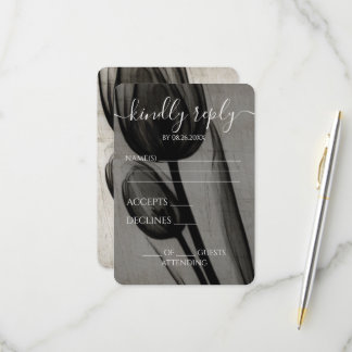 Benutzerdefinierte Röntgen-Sepia-Dunkle Tulpen Hoc RSVP Karte