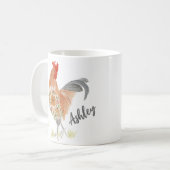 Benutzerdefinierte Rooster-Tasse Kaffeetasse (Vorderseite Links)