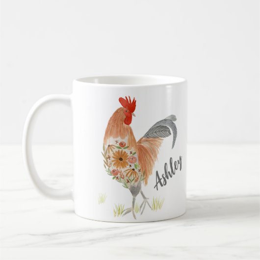 Benutzerdefinierte Rooster-Tasse Kaffeetasse (Links)