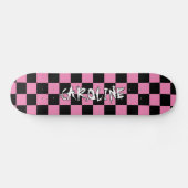 Benutzerdefinierte rosa Abstrakte Geometrie Skateboard (Horizontal)