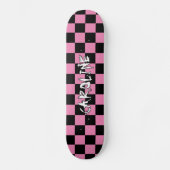 Benutzerdefinierte rosa Abstrakte Geometrie Skateboard (Vorderseite)