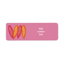 benutzerdefinierte rosa Adresse mit Federn