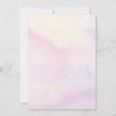 Benutzerdefinierte rosa Aquarell-Hochzeitseinladun Einladung (Rückseite)