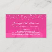 Benutzerdefinierte rosa Bags Visitenkarte (Rückseite)
