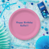 Benutzerdefinierte Rosa/Blaue Geburtstagspartei Pappteller (Party)