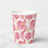 Benutzerdefinierte rosa Blumenpapiergruppen - Blus Pappbecher (Rechts)