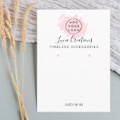 Benutzerdefinierte rosa Brush Nugget Ohrringe Disp Visitenkarte