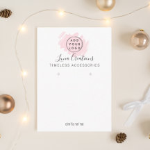 Benutzerdefinierte rosa Brush Nugget Ohrringe Disp