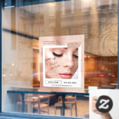 Benutzerdefinierte rosa elegante ästhetische Wimpe Fensteraufkleber (Café-Fenster)