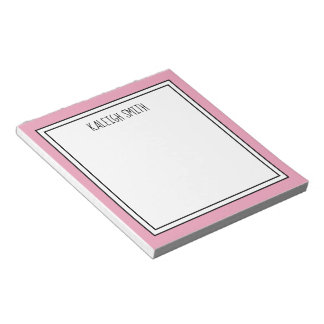 Benutzerdefinierte rosa Farbe weiß, bestellbar Notizblock