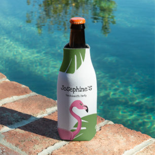 Benutzerdefinierte Rosa Flamingo Reiseziel Jungges Flaschenkühler