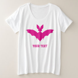 Benutzerdefinierte rosa Fledermaus süße Goth-Namen Große Größe T-Shirt