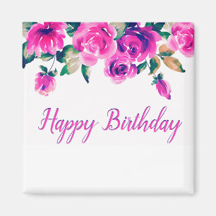 benutzerdefinierte rosa floral magnet