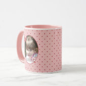 Benutzerdefinierte rosa Fotoplatte Tasse (Vorderseite Links)