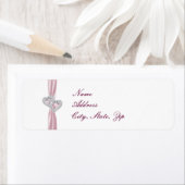 Benutzerdefinierte rosa Herz-Adressenmarken (Insitu)