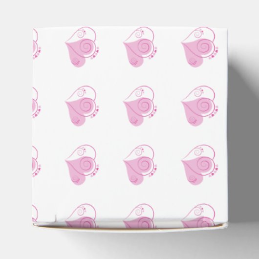 Benutzerdefinierte rosa Herz-Bevorzugungsfelder Geschenkschachtel (Oben)