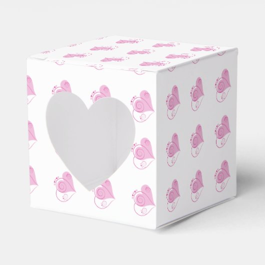 Benutzerdefinierte rosa Herz-Bevorzugungsfelder Geschenkschachtel (Vorderseite)