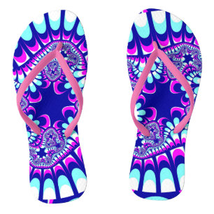 Benutzerdefinierte rosa Ice-Blume Flip Flops Badesandalen