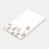 Benutzerdefinierte rosa Käfer Mama Kontaktinformat Post-it Klebezettel (angewinkelt)