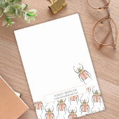 Benutzerdefinierte rosa Käfer Mama Kontaktinformat Post-it Klebezettel