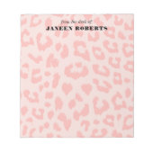 Benutzerdefinierte, rosa Leopardrucke Notizblock (Vorderseite)