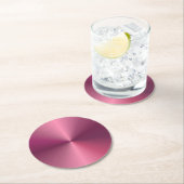 Benutzerdefinierte rosa Lila Farbelementvorlage Runder Pappuntersetzer (Vor Ort)