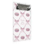 Benutzerdefinierte rosa Macarons Frilly Coquette f Mini Klemmbrett (Schrägansicht)