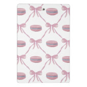 Benutzerdefinierte rosa Macarons Frilly Coquette f Mini Klemmbrett (Rückseite)