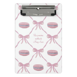 Benutzerdefinierte rosa Macarons Frilly Coquette f Mini Klemmbrett