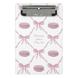 Benutzerdefinierte rosa Macarons Frilly Coquette f Mini Klemmbrett