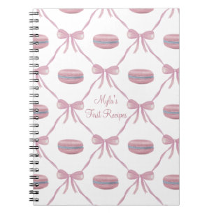 Benutzerdefinierte rosa Macarons Frilly Coquette R Notizblock